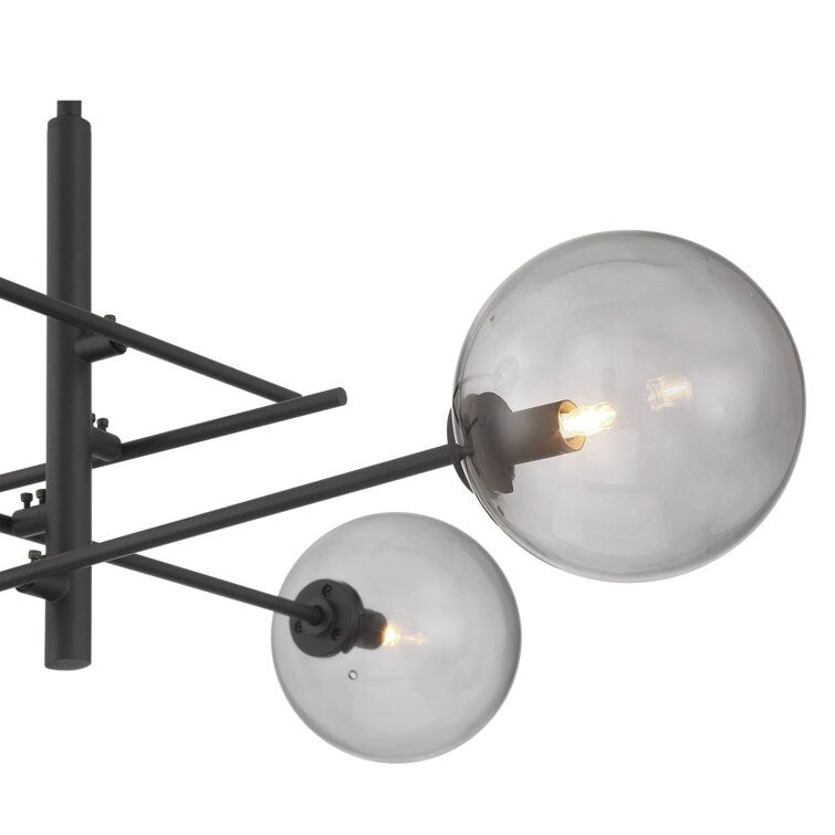 Acroma 4-Light SputnikB Black Modern Chandelier-UL - N/A