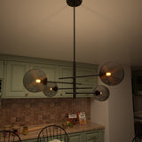 Acroma 4-Light SputnikB Black Modern Chandelier-UL - N/A