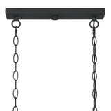 55In Farmhouse Black/ Gold 7-light Linear Dining Chandelier with UL Certified - 55 inches