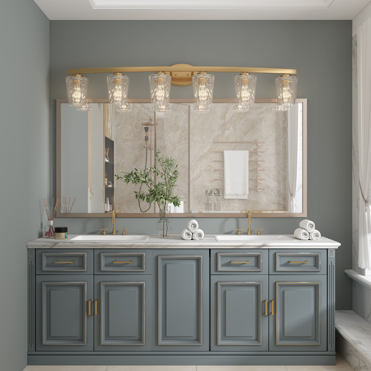Acroma Modern Bathroom Vanity Light Art Glass Wall Sconce