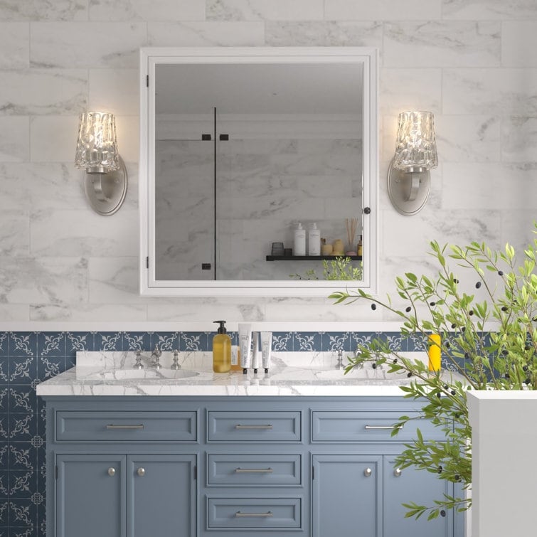 Acroma Modern Bathroom Vanity Light Art Glass Wall Sconce