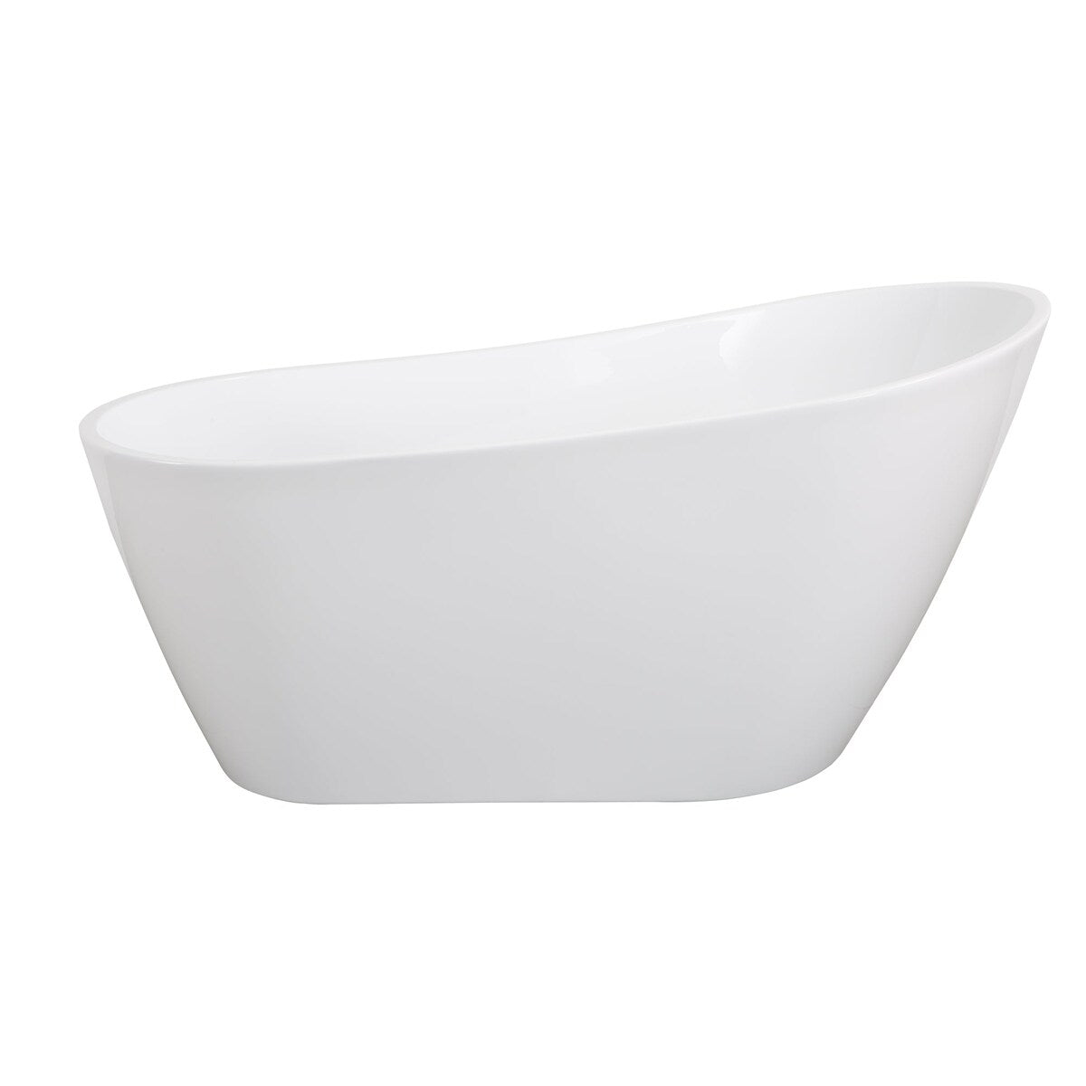 55"/59"/63"/67" Acrylic Freestanding Soaking Bathtub with Drain