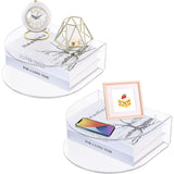 Acrylic Floating Nightstand Set of 2, Wall Mounted Bedside 10"D x 10.5"W x 4"H