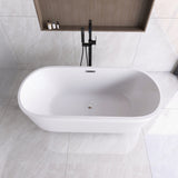 Acrylic Freestanding Flatbottom Soaking Bathtub
