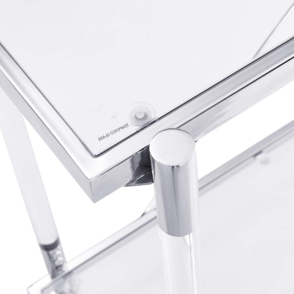 Acrylic Glass Side Table, Console Table for Living Room