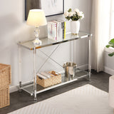 Acrylic Glass Side Table, Console Table for Living Room