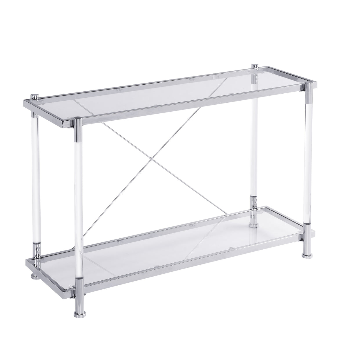Acrylic Glass Side Table, Console Table for Living Room