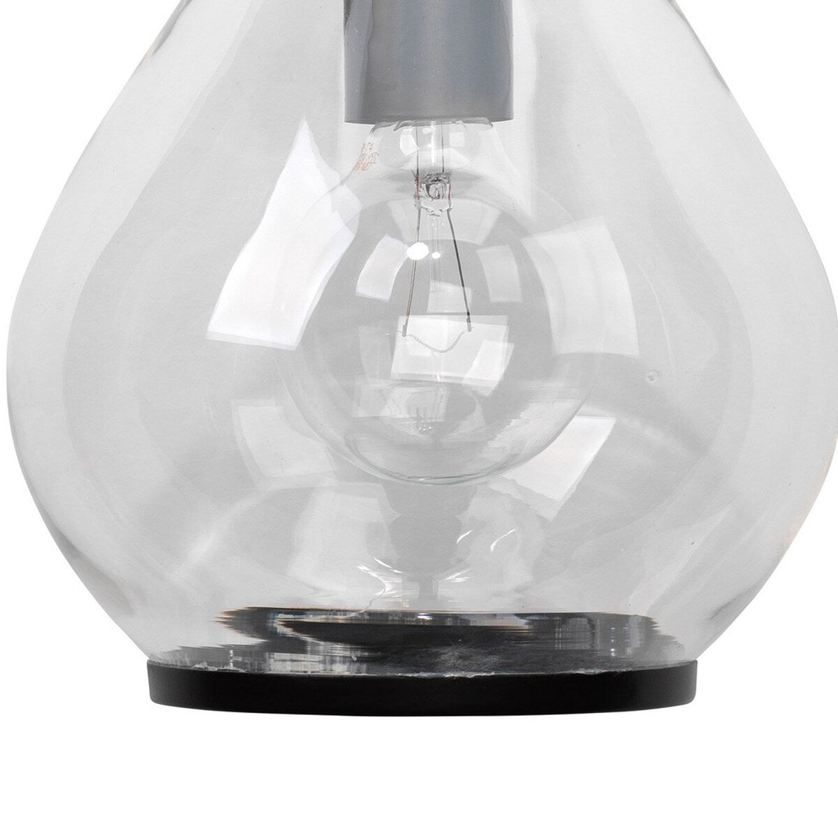 Ada 18 Inch Modern Wall Sconce, Real Blown Glass, 40W Bulb, Black Finish