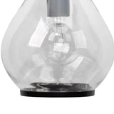 Ada 18 Inch Modern Wall Sconce, Real Blown Glass, 40W Bulb, Black Finish
