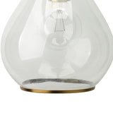 Ada 18 Inch Modern Wall Sconce, Real Blown Glass, 40W Bulb, Brass Finish
