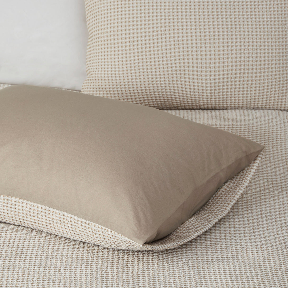 Adalyn Cotton and Rayon from Bamboo Blend Waffle Weave Duvet Cover Set by Clean Spaces