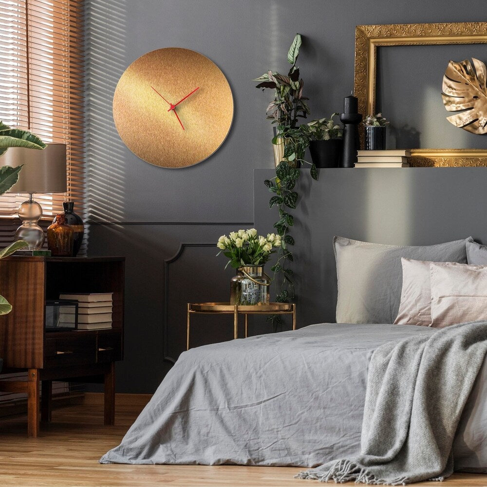 Adam Schwoeppe 'Coppersmith Circle Clock Large' Midcentury Modern Style Wall Clock