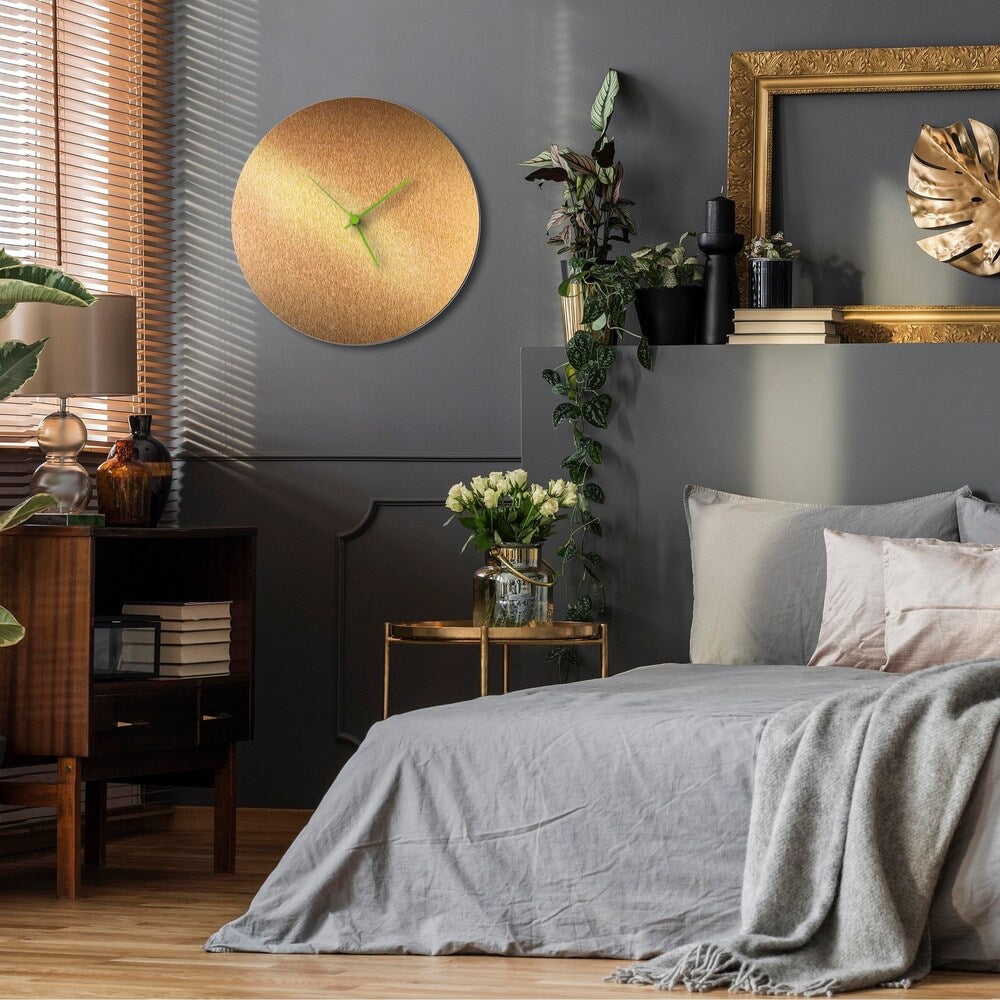 Adam Schwoeppe 'Coppersmith Circle Clock Large' Midcentury Modern Style Wall Clock