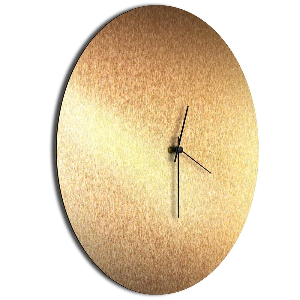 Adam Schwoeppe 'Coppersmith Circle Clock Large' Midcentury Modern Style Wall Clock