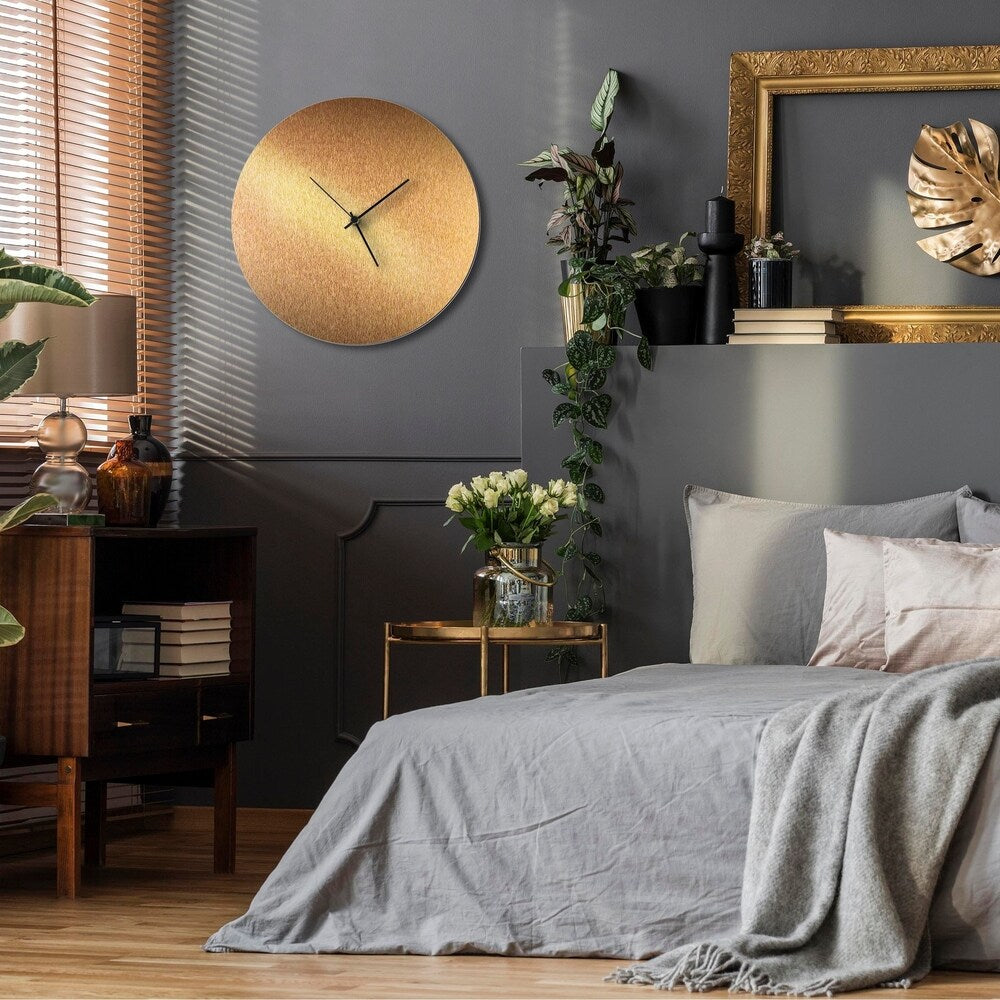 Adam Schwoeppe 'Coppersmith Circle Clock Large' Midcentury Modern Style Wall Clock