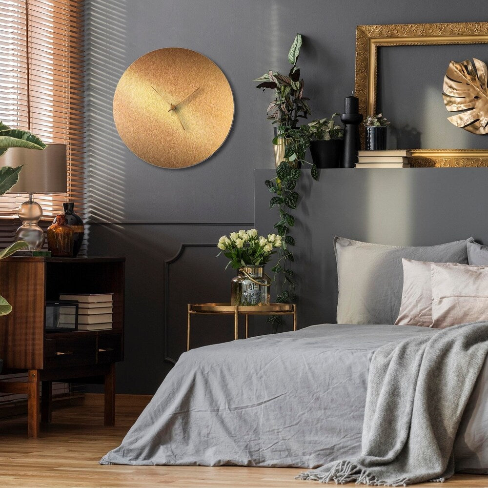 Adam Schwoeppe 'Coppersmith Circle Clock Large' Midcentury Modern Style Wall Clock