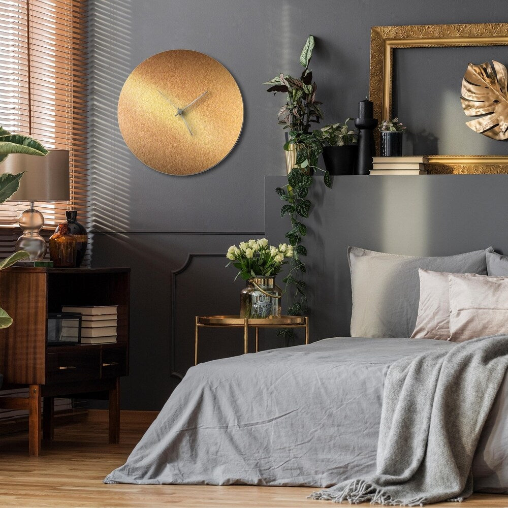 Adam Schwoeppe 'Coppersmith Circle Clock Large' Midcentury Modern Style Wall Clock