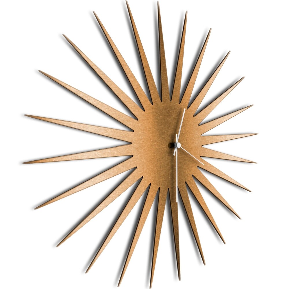 Adam Schwoeppe 'MCM Starburst Clock Bronze' Midcentury Modern Style Wall Clock - N/A