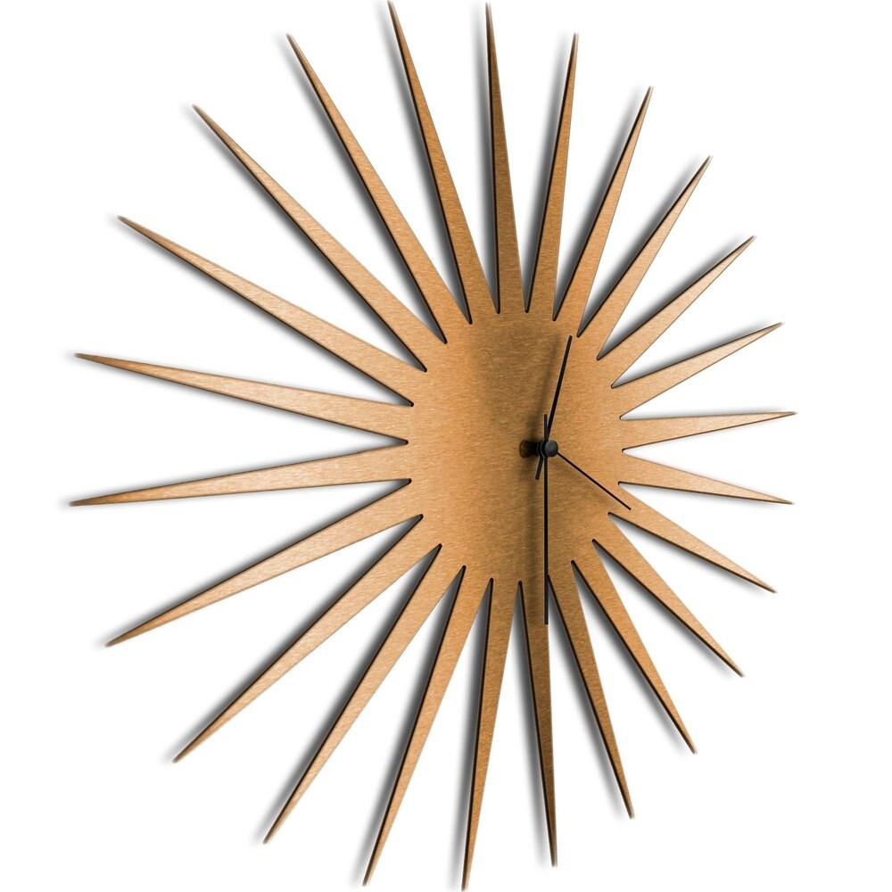 Adam Schwoeppe 'MCM Starburst Clock Bronze' Midcentury Modern Style Wall Clock - N/A