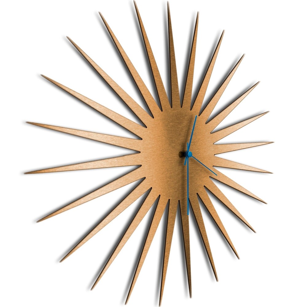 Adam Schwoeppe 'MCM Starburst Clock Bronze' Midcentury Modern Style Wall Clock - N/A