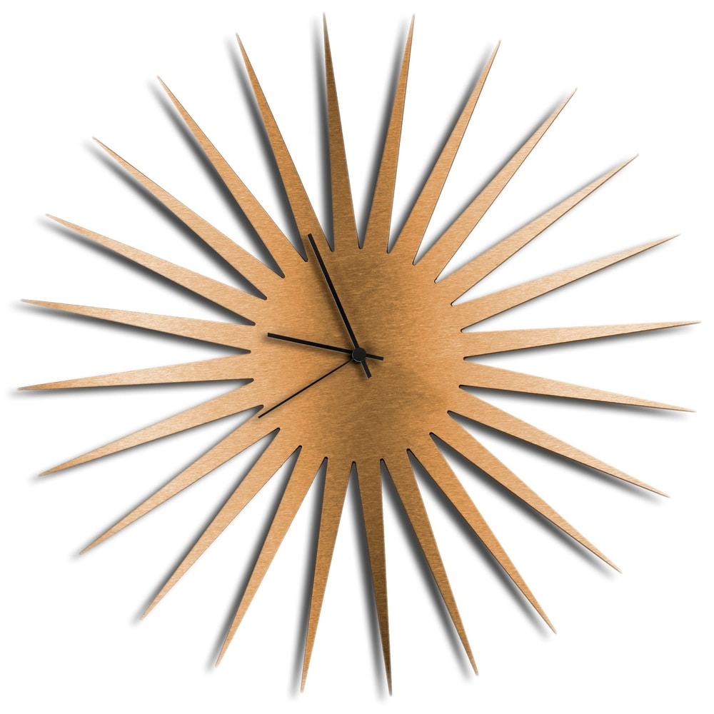 Adam Schwoeppe 'MCM Starburst Clock Bronze' Midcentury Modern Style Wall Clock - N/A