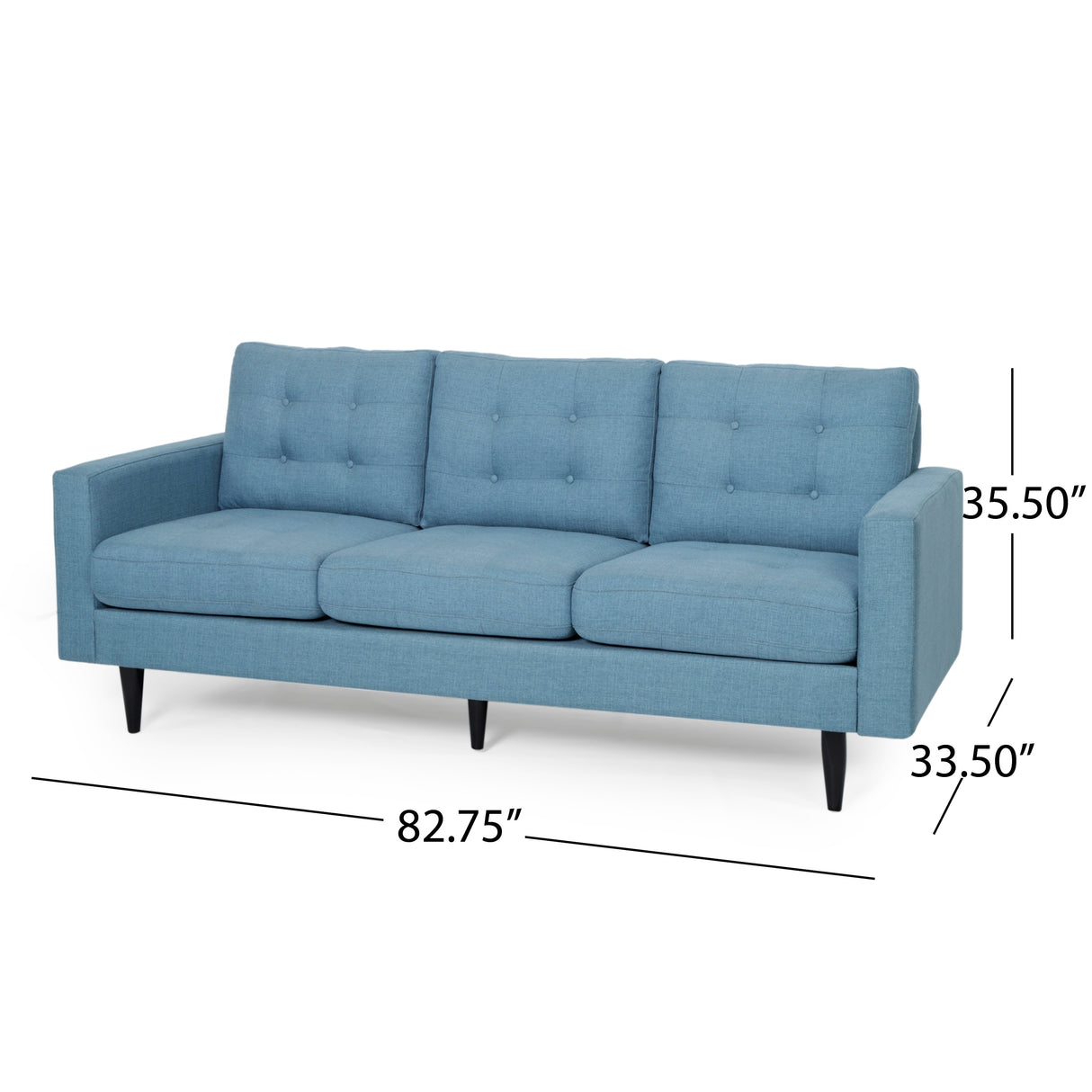 Adderbury Contemporary 3-seat Tufted Fabric Sofa by Christopher Knight Home
