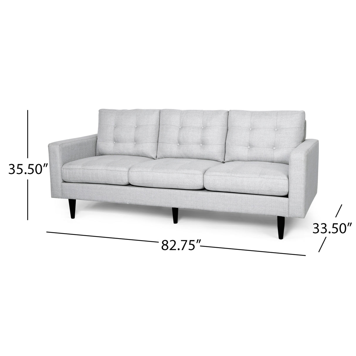 Adderbury Contemporary 3-seat Tufted Fabric Sofa by Christopher Knight Home