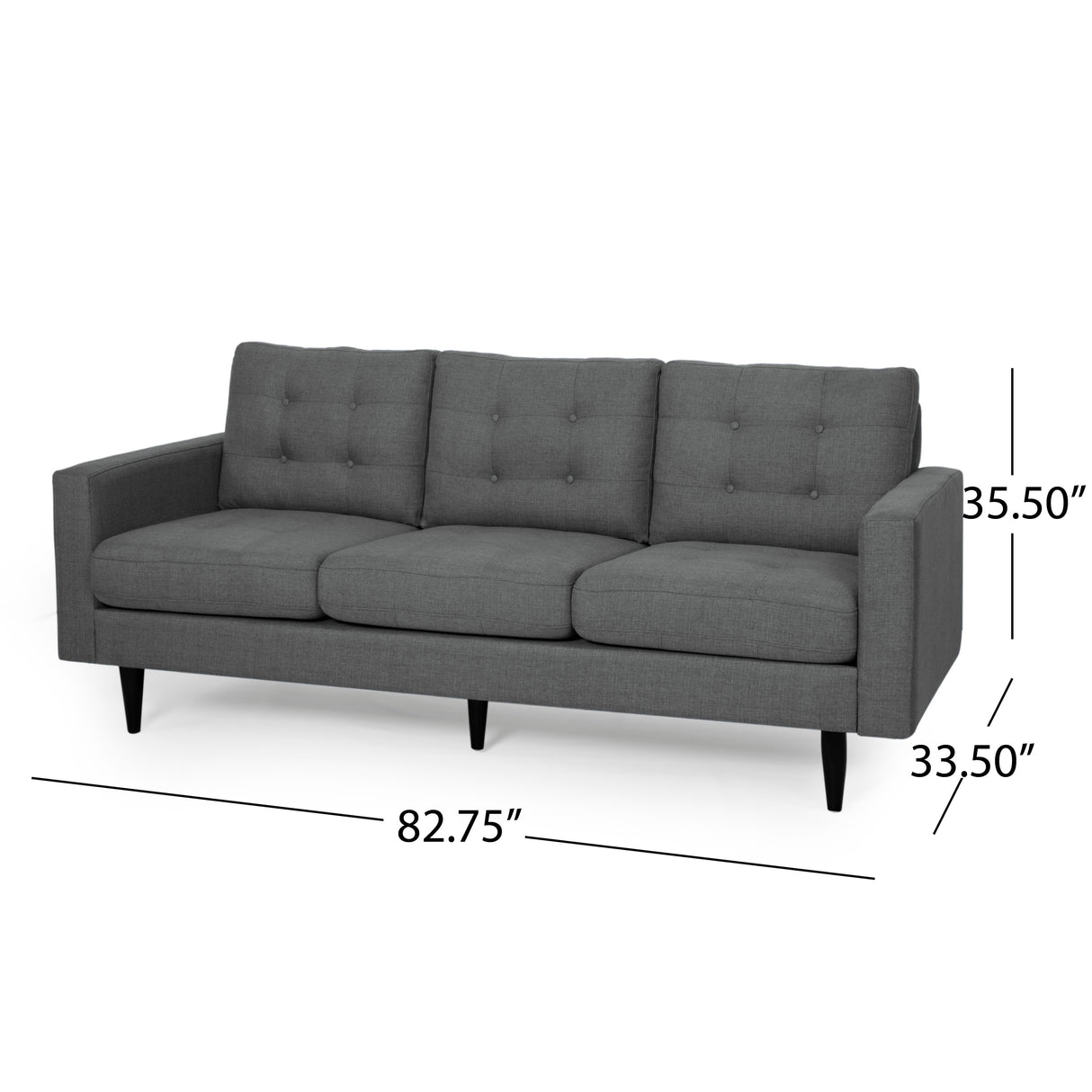 Adderbury Contemporary 3-seat Tufted Fabric Sofa by Christopher Knight Home