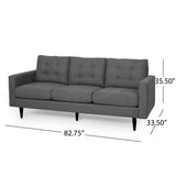 Adderbury Contemporary 3-seat Tufted Fabric Sofa by Christopher Knight Home