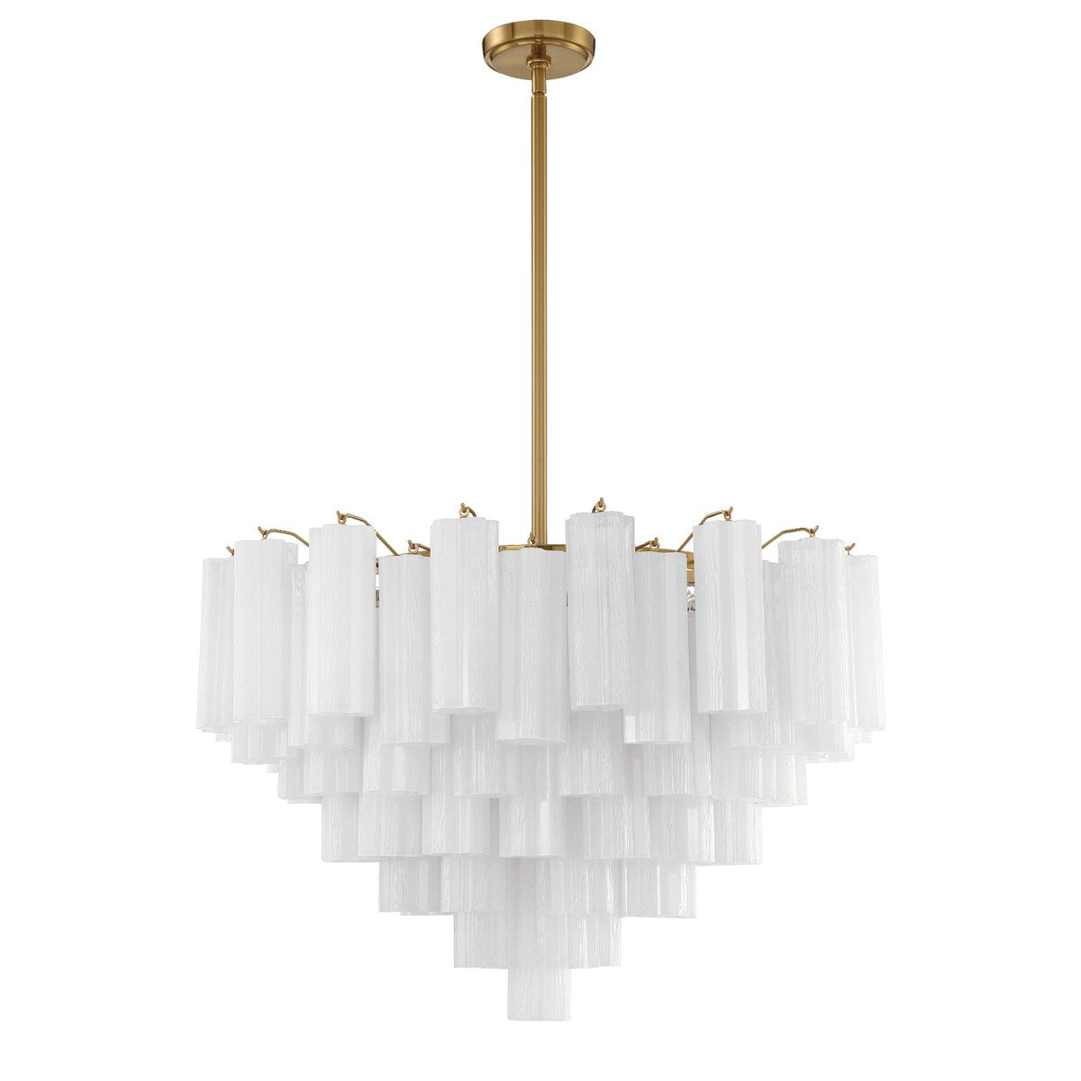 Addis 16 Light Aged Brass Chandelier - 32"W x 21.5"H x 32"D