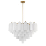 Addis 16 Light Aged Brass Chandelier - 32"W x 21.5"H x 32"D