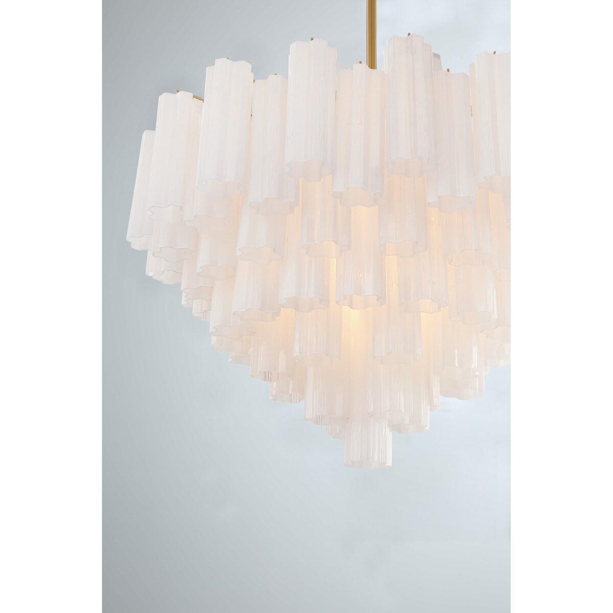 Addis 16 Light Aged Brass Chandelier - 32"W x 21.5"H x 32"D