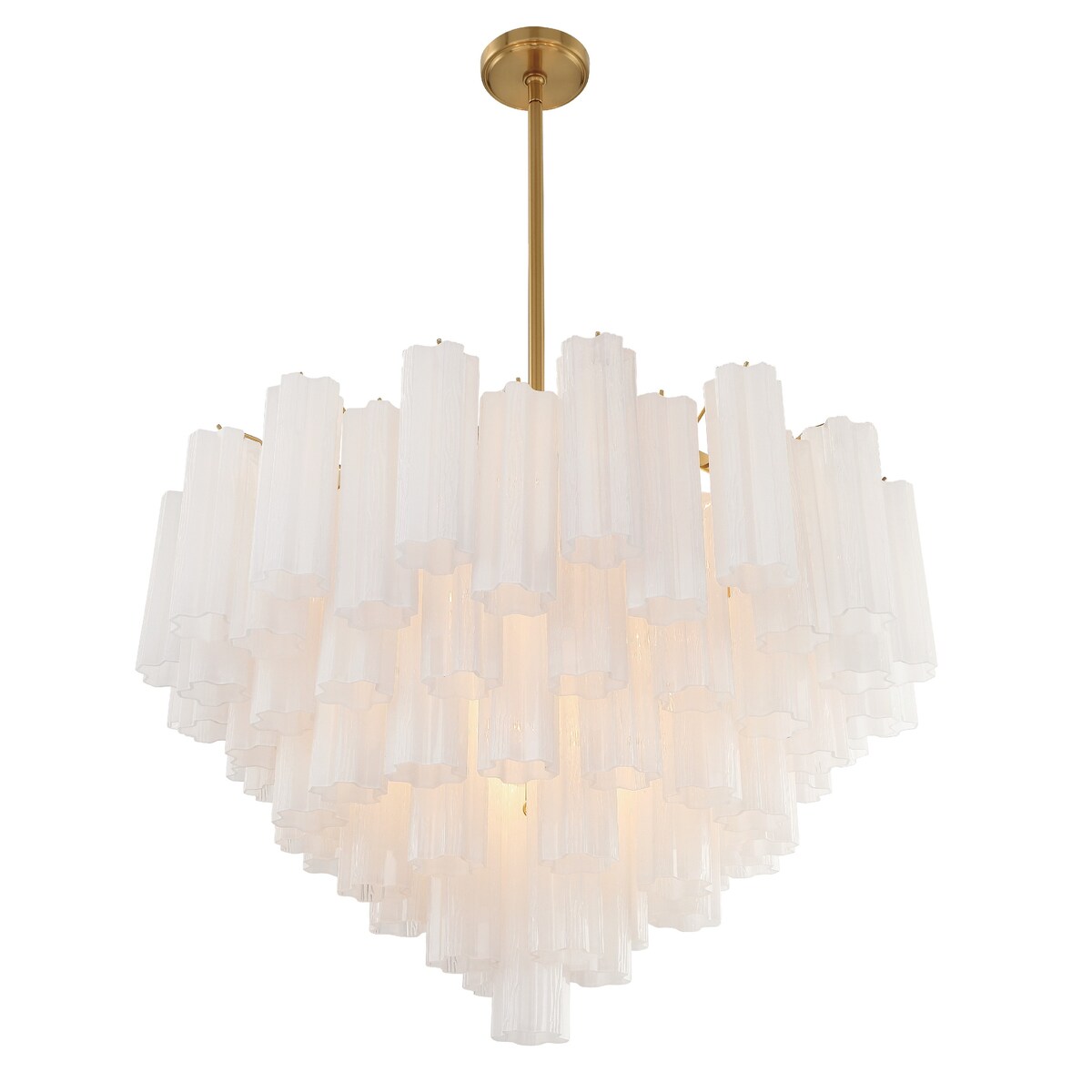Addis 16 Light Aged Brass Chandelier - 32"W x 21.5"H x 32"D