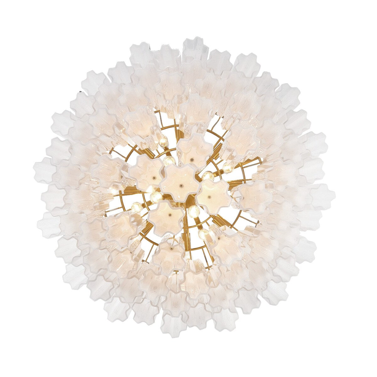 Addis 16 Light Aged Brass Chandelier - 32"W x 21.5"H x 32"D