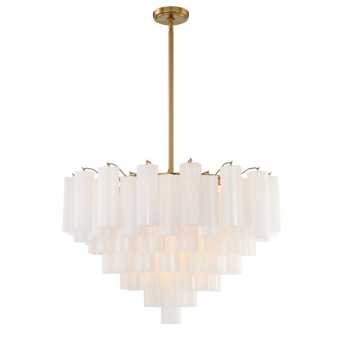 Addis 16 Light Aged Brass Chandelier - 32"W x 21.5"H x 32"D