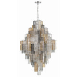 Addis 20 Light Polished Chrome Chandelier - 30.5"W x 49.5"H x 30.5"D