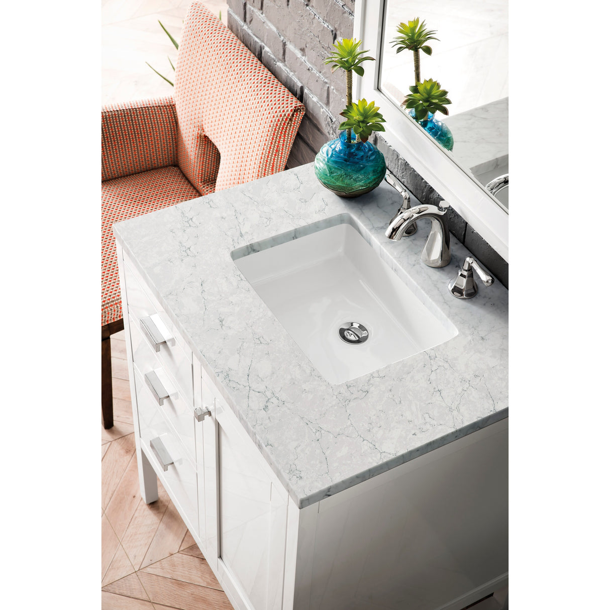 James Martin Vanities Addison 30" Single Vanity, Glossy White