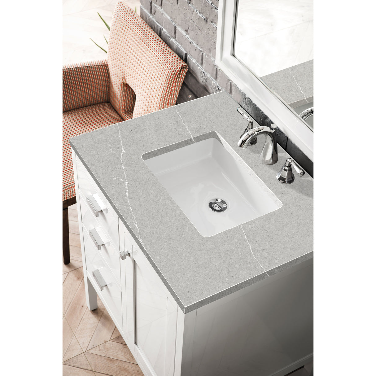 James Martin Vanities Addison 30" Single Vanity, Glossy White