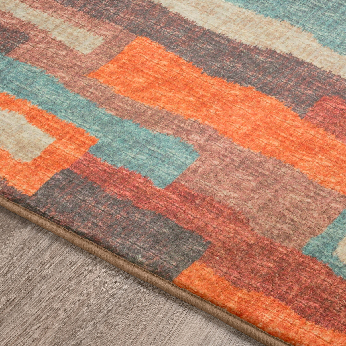 Indoor/ Outdoor Addison Bravado Abstract Striped Washable Area Rug