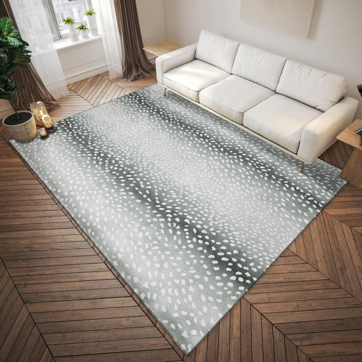 Indoor/ Outdoor Addison Safari Gazelle Animal Print Washable Area Rug