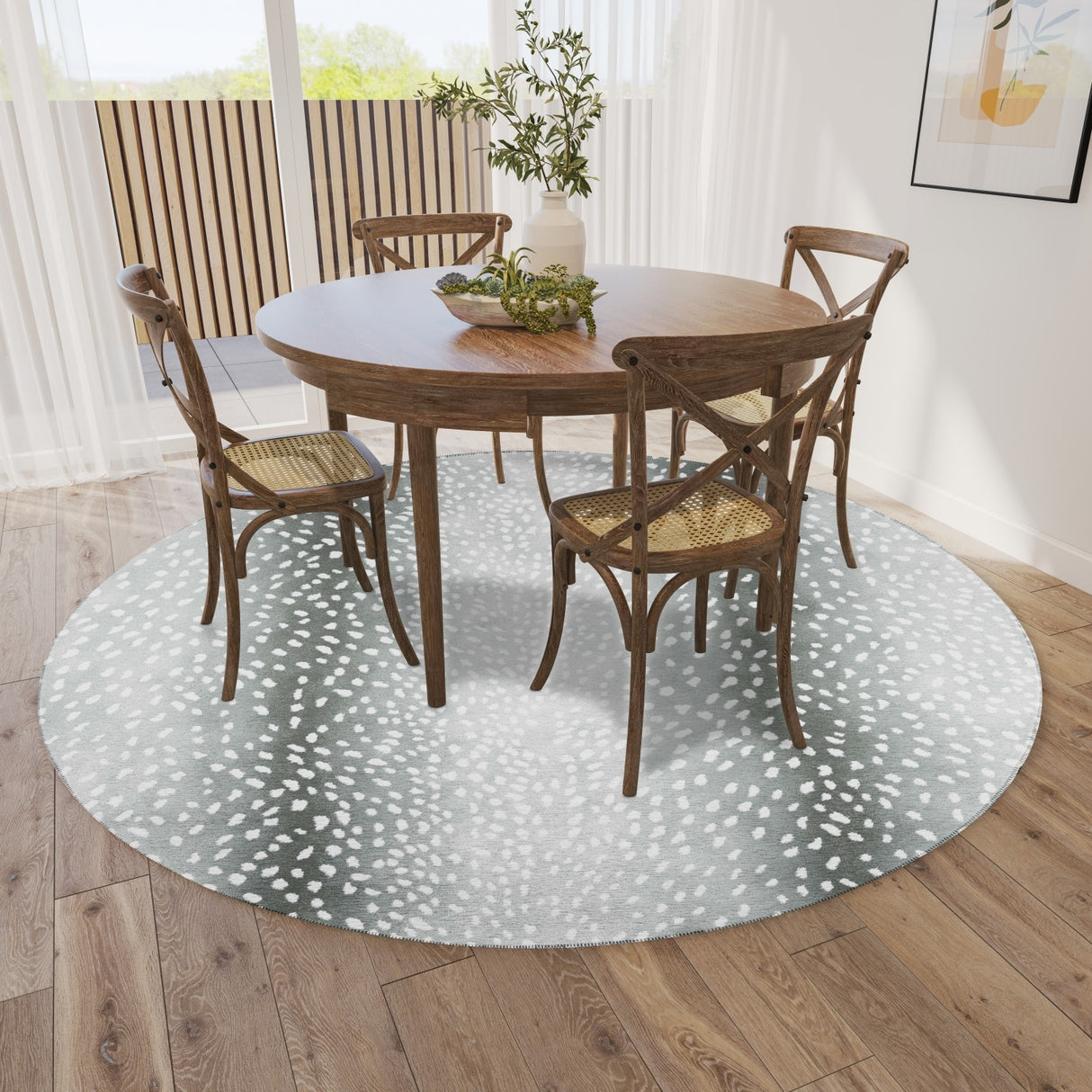 Indoor/ Outdoor Addison Safari Gazelle Animal Print Washable Area Rug