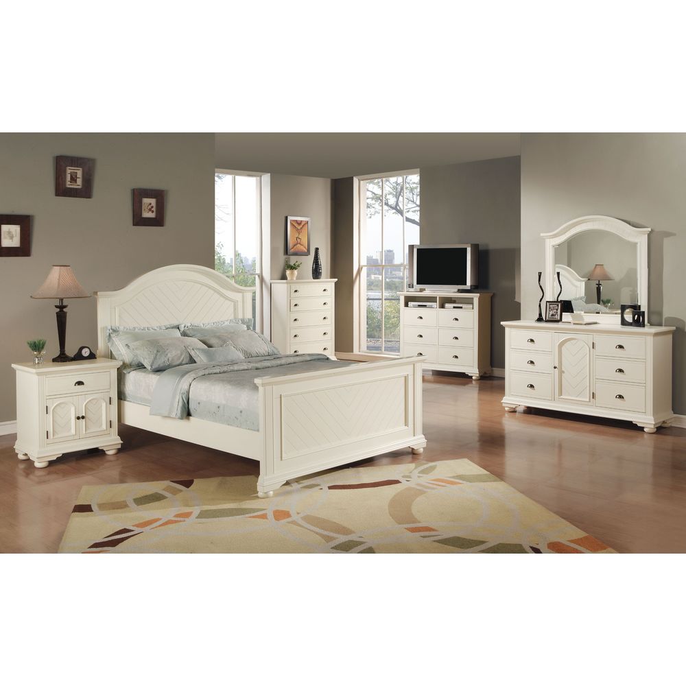 Picket House Furnishings Addison White King Panel 6PC Bedroom Set