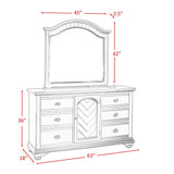 Picket House Furnishings Addison White King Panel 6PC Bedroom Set
