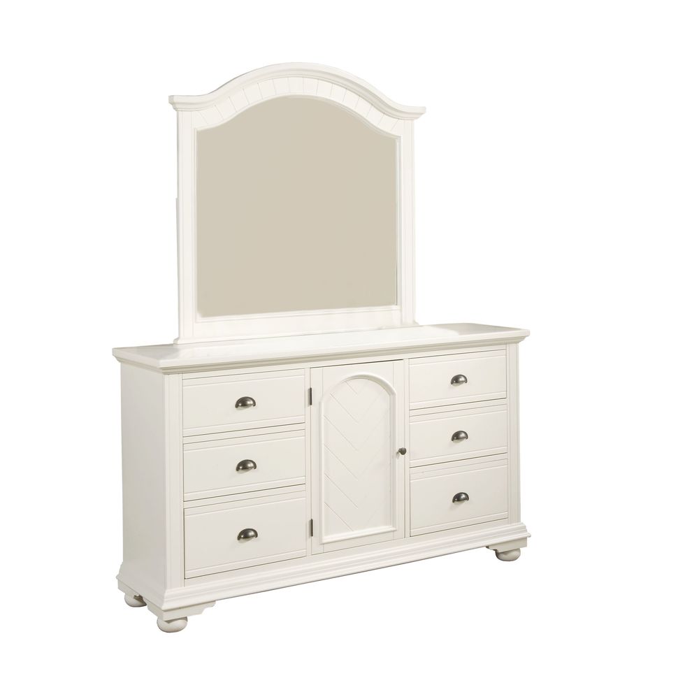 Picket House Furnishings Addison White King Panel 6PC Bedroom Set