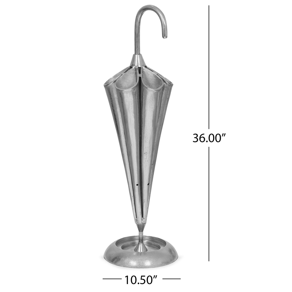 Addyston Indoor Aluminum Handcrafted Umbrella Stand Sculpture by Christopher Knight Home - 10.50" L x 10.50" W x 36.00" H