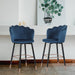 Adeco 42" Height Set of 2 Velvet Bar Stools