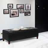 Adeco Contemporary Accent Bench Storage Ottoman Assembly Required
