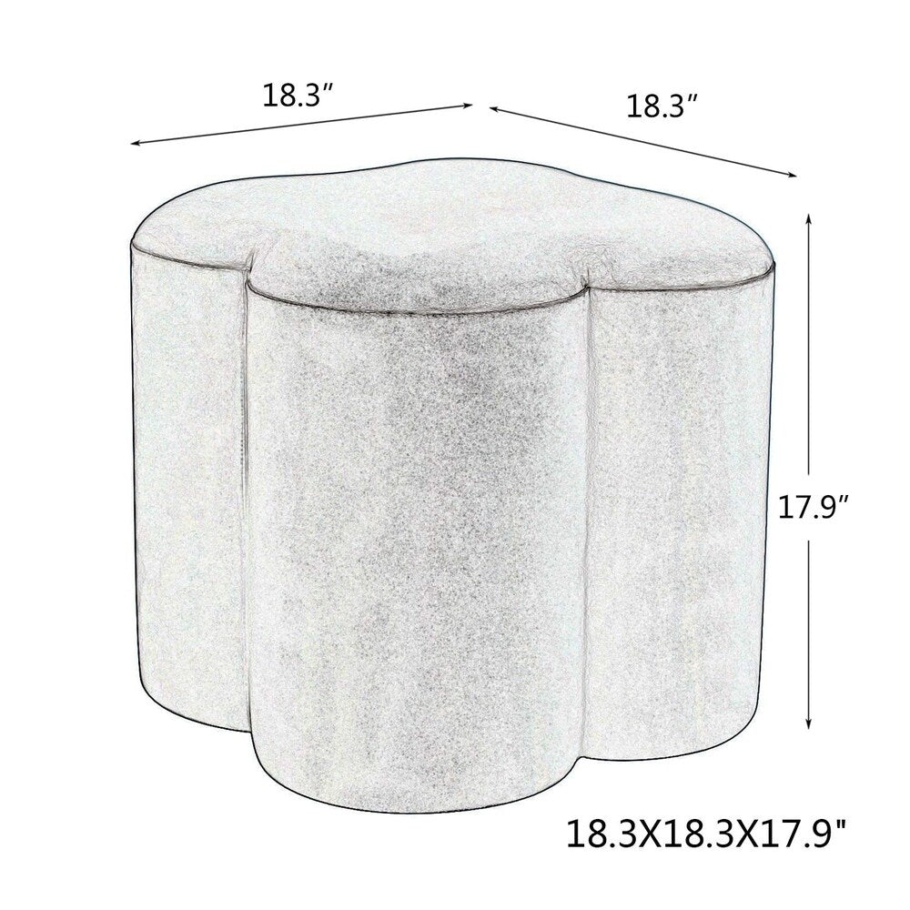 Adeco FT0322-1 Modern Velvet Ottomans & Ottomans, Blue