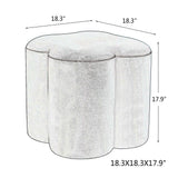Adeco FT0322-1 Modern Velvet Ottomans & Ottomans, Blue