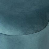 Adeco FT0322-1 Modern Velvet Ottomans & Ottomans, Blue